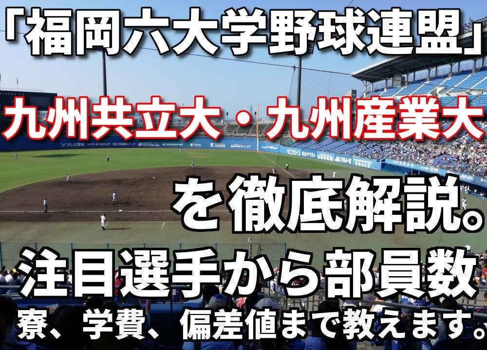 福岡六大学野球連盟 強豪九州共立大学 九州産業大学を徹底解説 全国を狙うならこの２大学 野球と僕